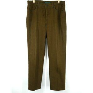 NEW Ralph Lauren Classic Straight Olive Green‎ Jeans 10